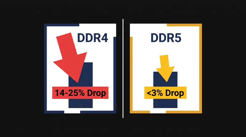 The performance penalty of using a single stick of RAM has nearly vanished with DDR5.