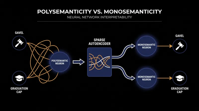 Sparse autoencoders help untangle polysemantic neurons into distinct, single-meaning features.