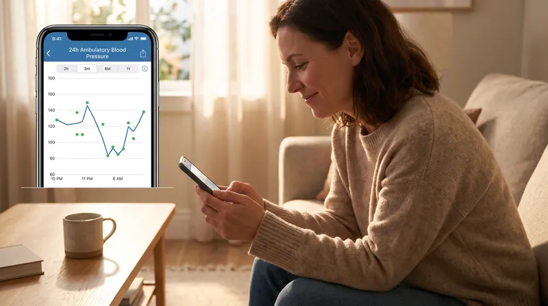 Continuous ambulatory monitoring allows users to track nocturnal dipping, a crucial metric for long-term cardiovascular health.