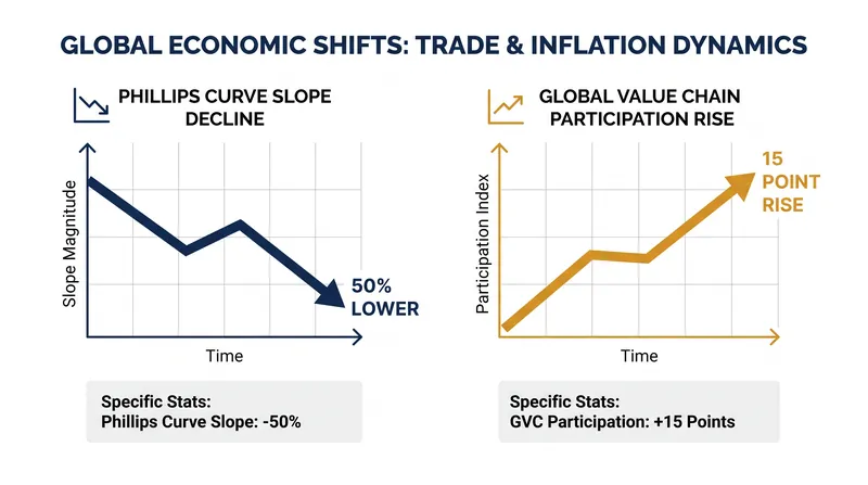 As global value chain participation has increased, the sensitivity of domestic inflation to local unemployment has plummeted.