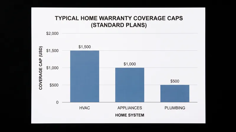Standard home warranties often include strict payout caps for major system replacements.