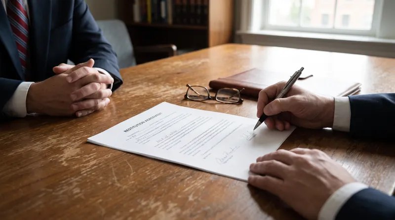 Mediation sessions typically conclude with a mutually agreed-upon restitution plan.