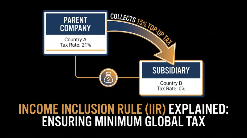 How the Income Inclusion Rule (IIR) allows parent countries to collect a top-up tax on under-taxed foreign subsidiaries.