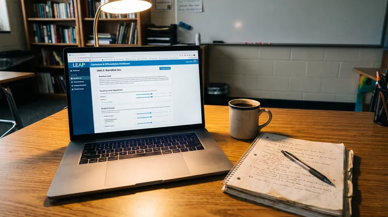 The Teachally platform allows educators to instantly adapt vetted instructional content for different levels of rigor and language needs.