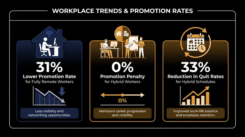 The career and retention impacts of remote versus hybrid work schedules.