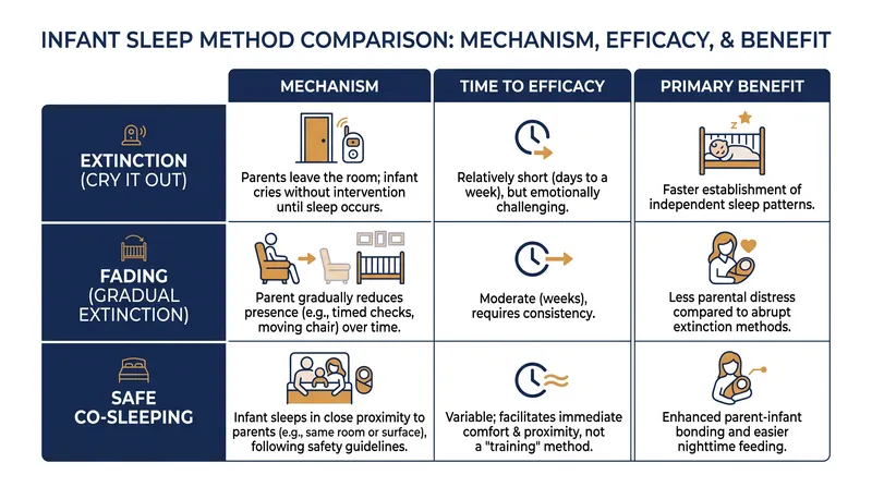 Comparing the mechanisms and timelines of the three primary evidence-based sleep strategies.