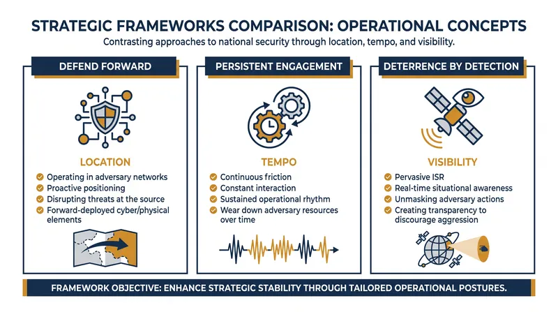 The three pillars of modern proactive defense strategies.