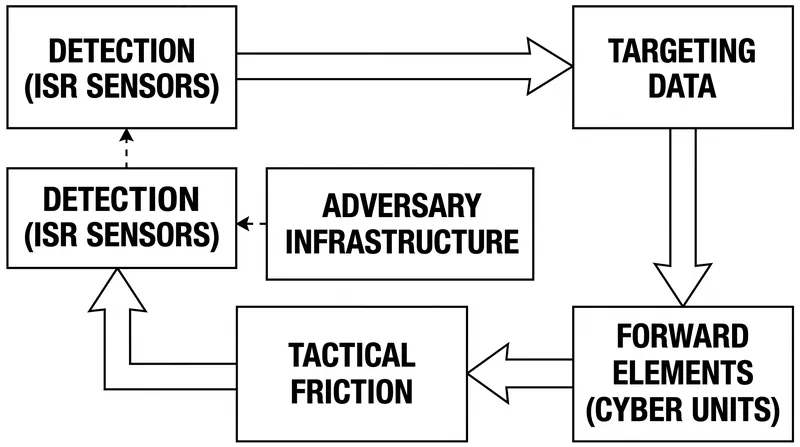 How surveillance and forward operations integrate to disrupt adversary campaigns.