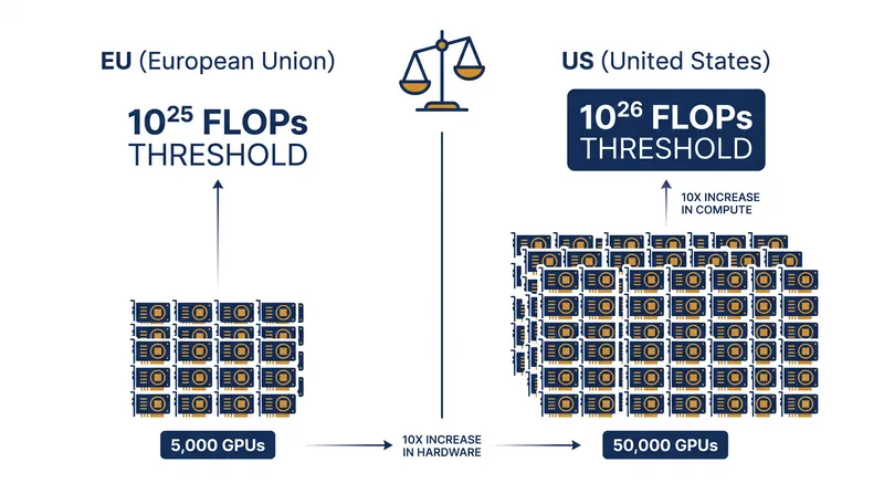 The hardware reality behind the statutory compute thresholds.