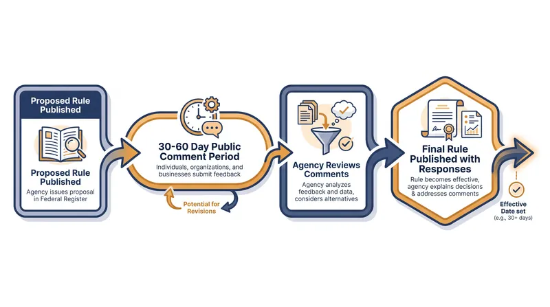 The statutory path of notice-and-comment rulemaking requires agencies to publicly address feedback.