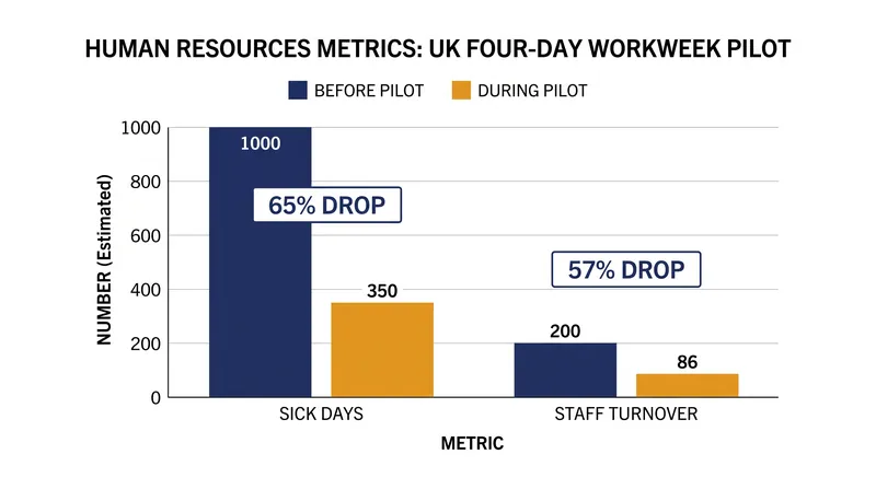 The most significant financial benefits for companies came from drastic reductions in absenteeism and turnover.