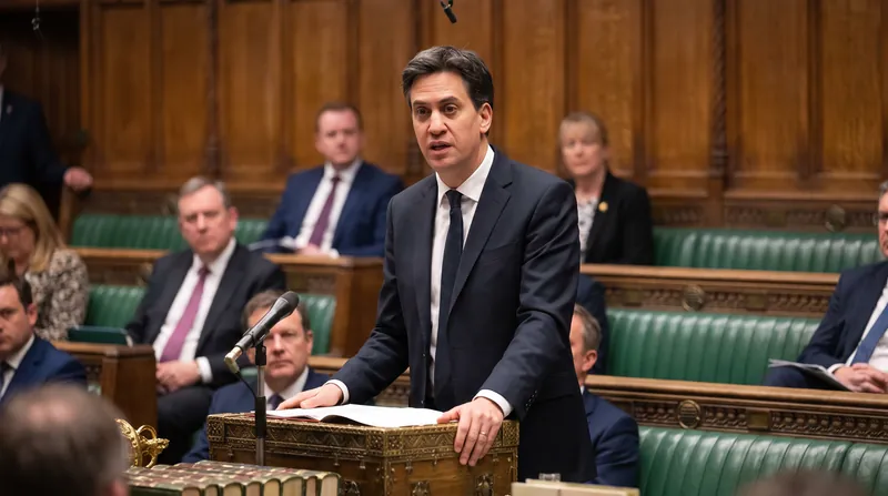 Foreign Secretary Ed Miliband announced the comprehensive policy reset to lawmakers in Parliament.