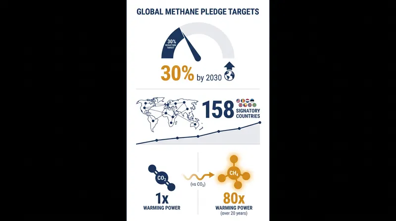 The core metrics of the Global Methane Pledge.