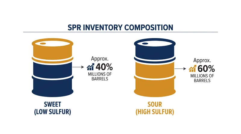 The reserve maintains a mix of sweet and sour crude to match the specific processing capabilities of US refineries.