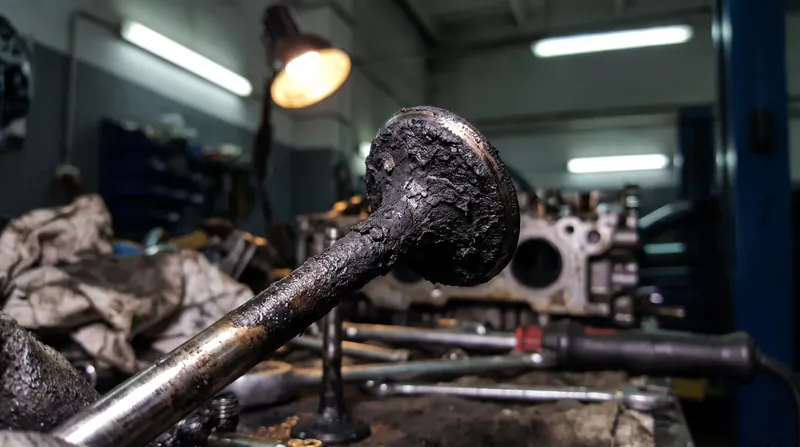 Without fuel washing over them, GDI intake valves accumulate baked-on oil vapors over time.