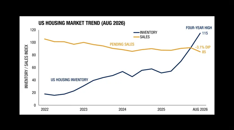 The divergence between rising listings and falling pending sales has created a bottleneck of available homes.
