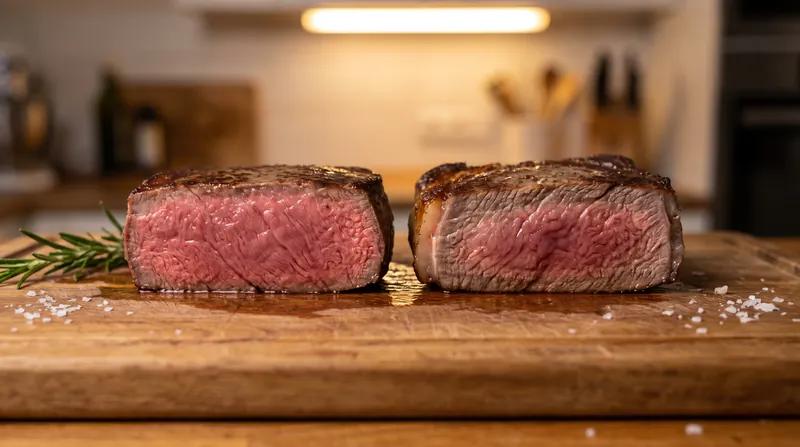 Sous vide cooking eliminates the gradient of overcooked meat common in traditional methods.