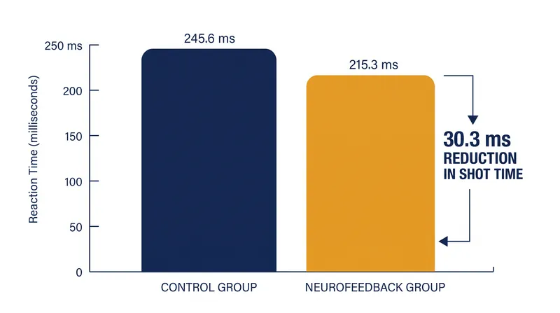 Biofeedback training significantly reduces reaction times without compromising accuracy.