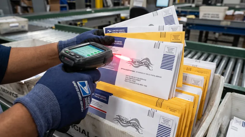 The new system shifts a portion of ballot screening to the mail carrier and distribution center level.