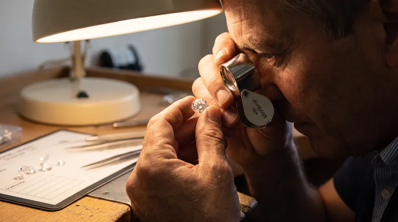 Clarity is graded under 10x magnification, mapping internal inclusions and external blemishes.