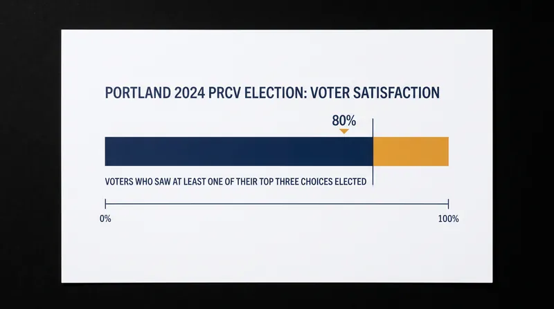 In Portland's first PRCV election, over 80 percent of voters saw at least one of their top three choices win a seat.