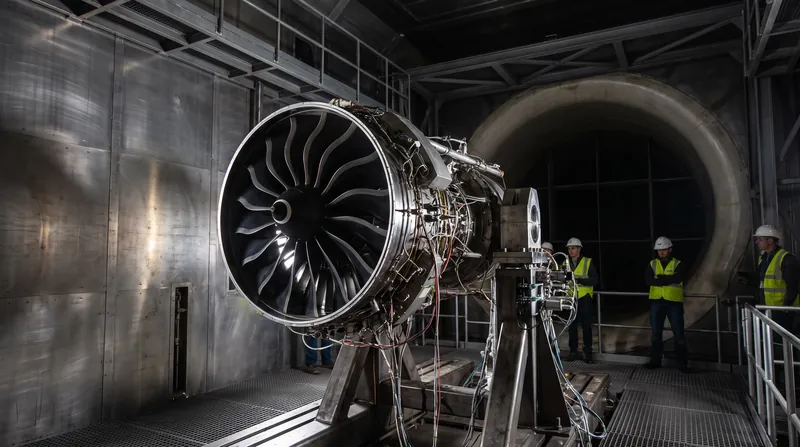 Acoustic wind tunnel testing at NASA's Glenn Research Center validated the noise reduction strategies of the modern open rotor.