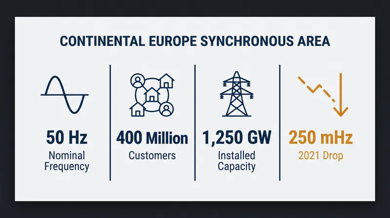 The scale and strict tolerances of the European electrical grid.