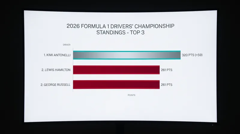 Kimi Antonelli holds a commanding 59-point lead, but a grid penalty at Monza opens the door for his rivals.