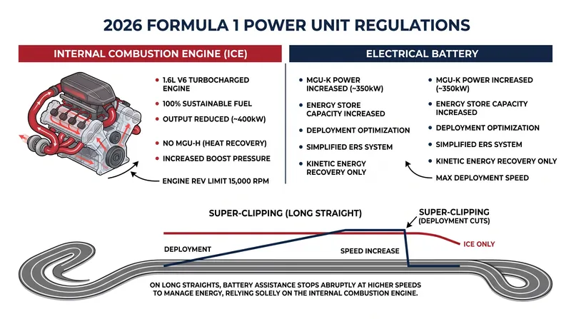 The 2026 regulations force cars to rely heavily on electrical energy, creating a harvesting crisis at high-speed tracks like Monza.