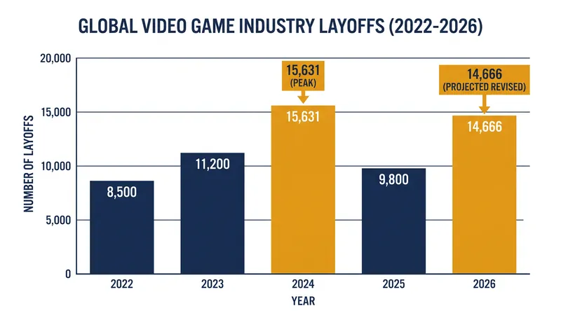 Industry layoffs are projected to approach their 2024 peak by the end of 2026.
