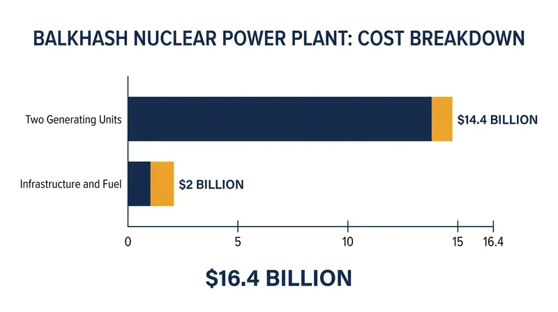 Preliminary estimates allocate the vast majority of the $16.4 billion budget directly to the construction of the two VVER-1200 generating units.