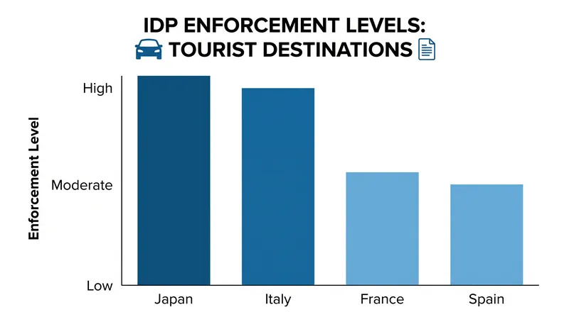 Enforcement of the IDP requirement varies drastically between rental agencies and local police jurisdictions.