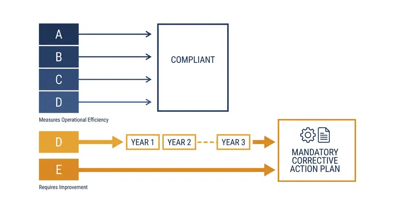 Vessels that repeatedly fall into the D or E rating bands risk losing their compliance certification.