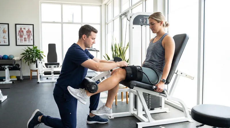 Blood flow restriction training forces the early recruitment of high-threshold motor units using very light weights.