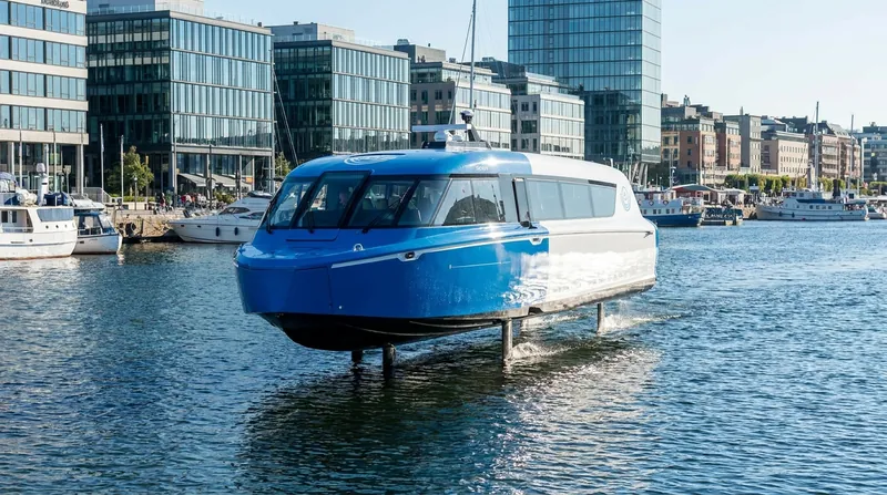 Submerged electric pod motors provide direct drive propulsion without mechanical transmission losses.