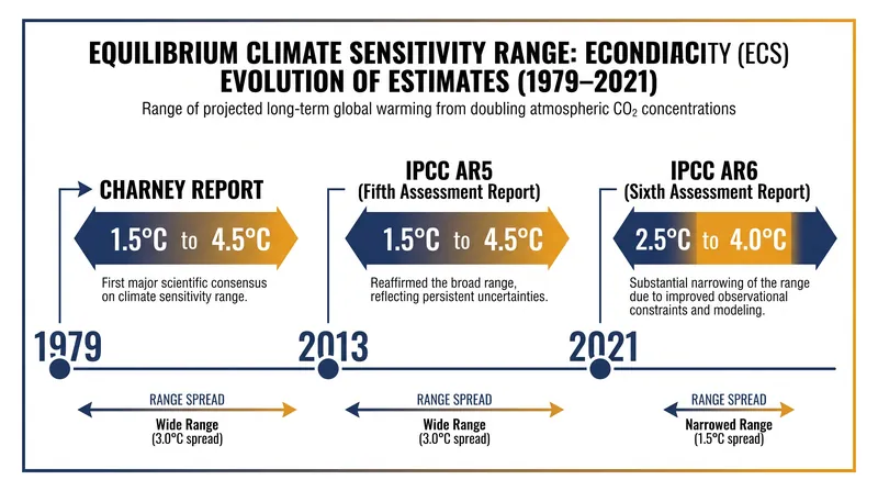 After remaining static for over 40 years, the expected warming range was finally narrowed in 2021.
