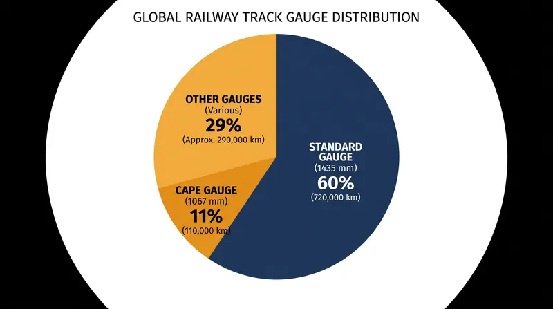 Despite the push for standardization, 40 percent of the world's railways utilize non-standard gauges.