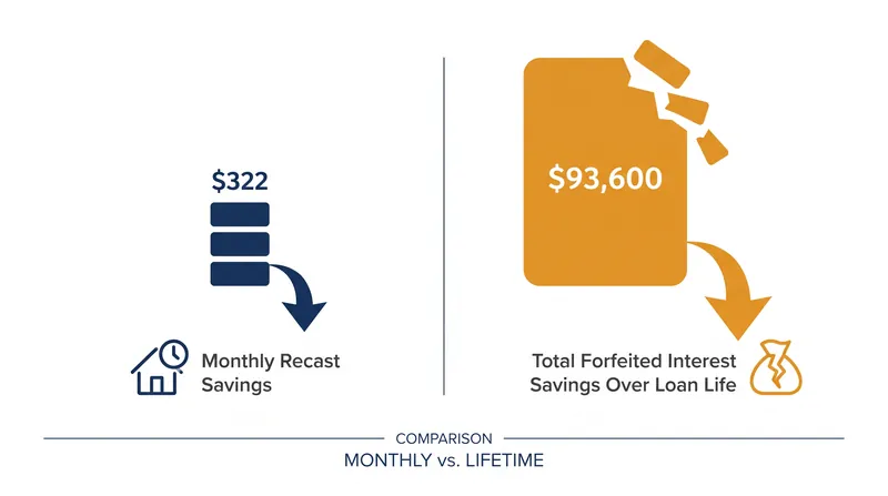 The financial trade-off: immediate cash-flow relief versus long-term interest savings.