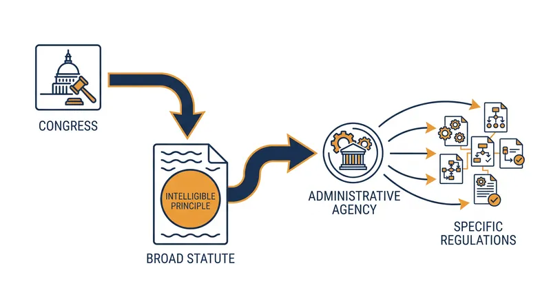 How the 'intelligible principle' allows Congress to delegate regulatory authority.