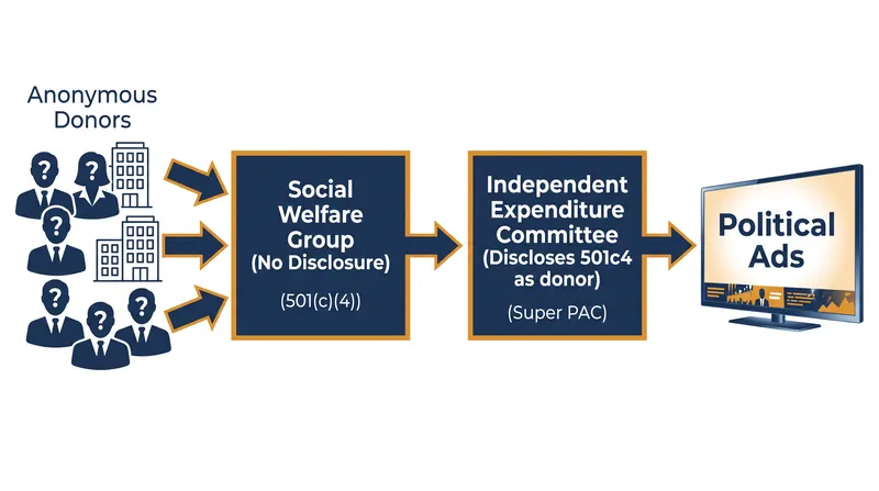 How 501(c)(4) organizations can act as a shield for donors funding Super PACs.