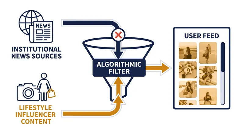 How news influencers bypass automated political classifiers by blending civic stakes with lifestyle content.