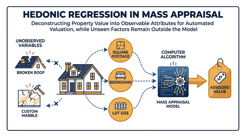 Mass appraisal algorithms rely on easily quantifiable data, missing the structural defects of low-end homes and the bespoke features of luxury properties.