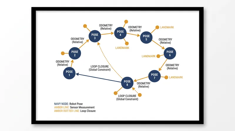 Modern 3D SLAM systems have largely replaced filtering with pose-graph optimization, adjusting the entire trajectory simultaneously.