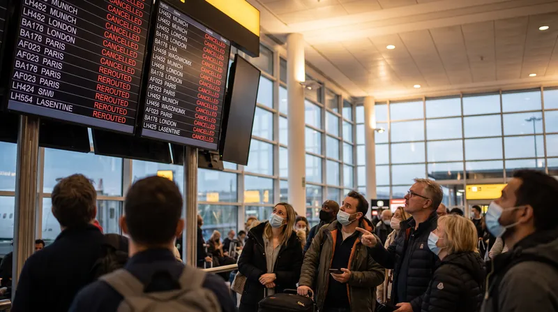 Passengers booked on the suspended route face sudden rebookings through Middle Eastern transit hubs.