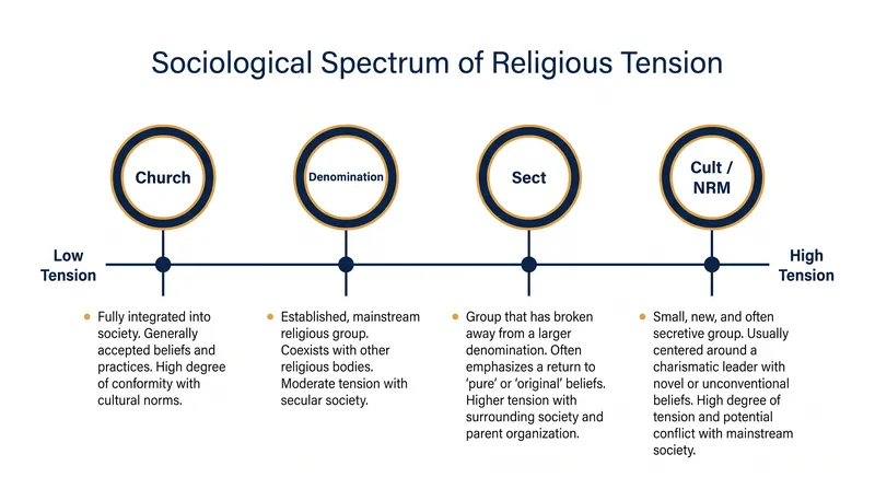 The Church-Sect typology maps religious groups based on their friction with the surrounding secular culture.