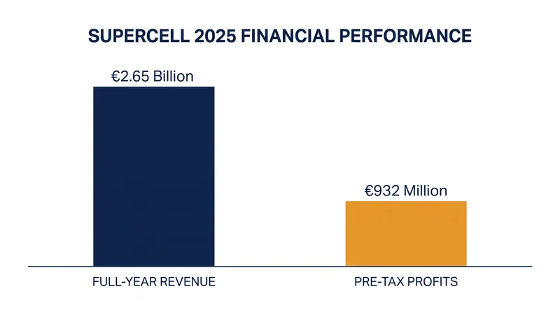 Supercell reported €932 million in pre-tax profits for 2025, driven by its live-service portfolio.