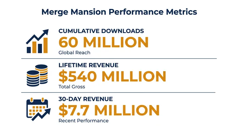 Merge Mansion has generated an estimated $540 million in lifetime revenue since its 2020 launch.