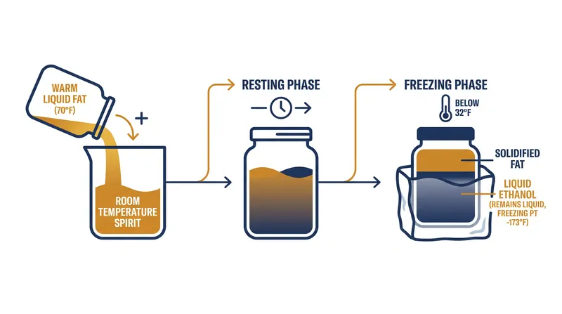 The massive differential in freezing points allows the physical separation of the ingredients.