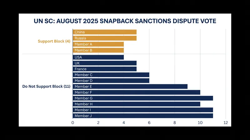 The UN Security Council remains deeply divided over the legal status of sanctions on Iran.