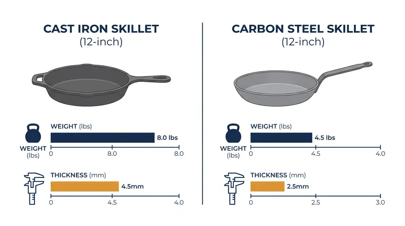 The physical specifications that separate the two materials.